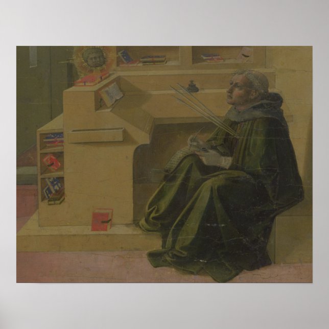 St. Augustine in seiner Studie (Predella of the Ba Poster (Vorne)