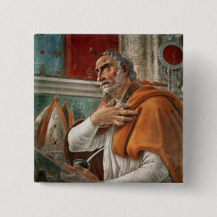 St Augustine in seiner Zelle, c.1480 Button