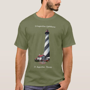 St. Augustine Leuchtturm-Shirt weiße Schrift T-Shirt