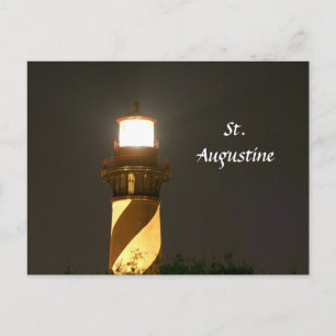 St Augustine Lighthouse am Abend Postkarte