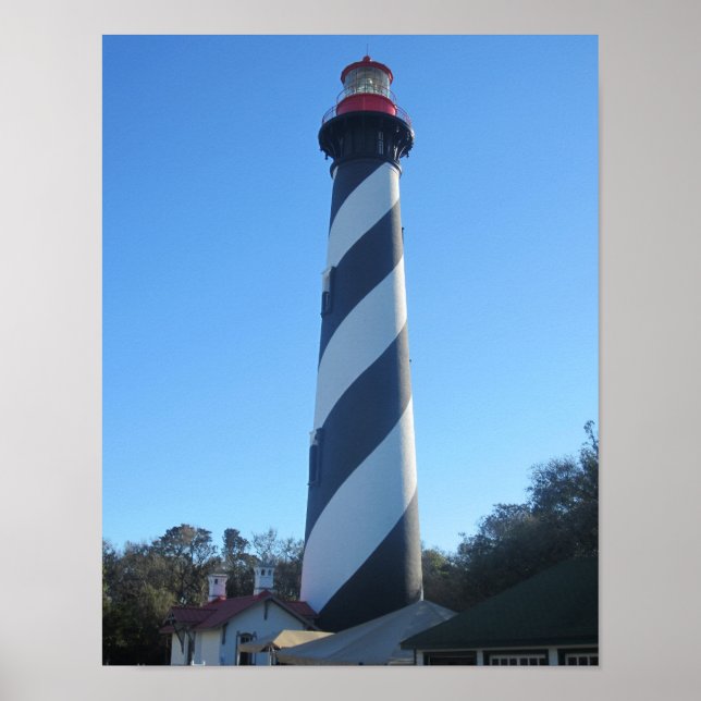 St Augustine Lighthouse Foto Poster (Vorne)