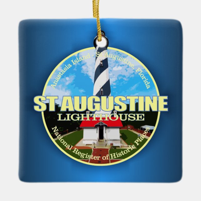 St Augustine Lighthouse Keramikornament (Vorderseite)