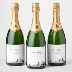 St Augustine Mariage Champagne Étiquette personnal