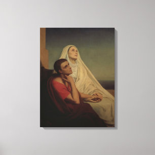 St Augustine und sein Mutter St. Monica, 1855 Leinwanddruck