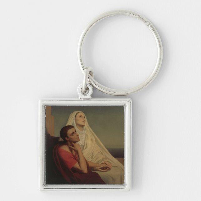 St Augustine und sein Mutter St. Monica, 1855 Schlüsselanhänger (Vorne)