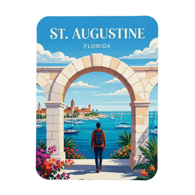 St. Augustine USA Magnet (Vertikal)