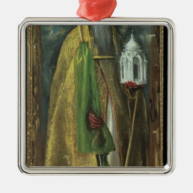 St Augustine von Flusspferd 1590 Silbernes Ornament (Vorne)