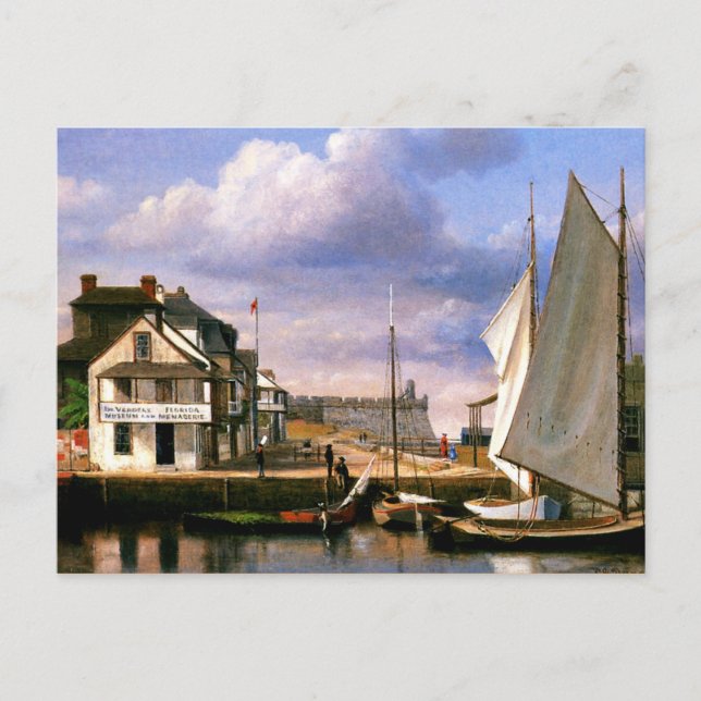 St. Augustine Waterfront-Gemälde Postkarte (Vorderseite)
