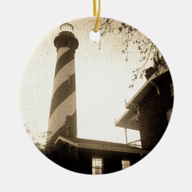 St- Augustineleuchtturm Keramik Ornament (Vorne)