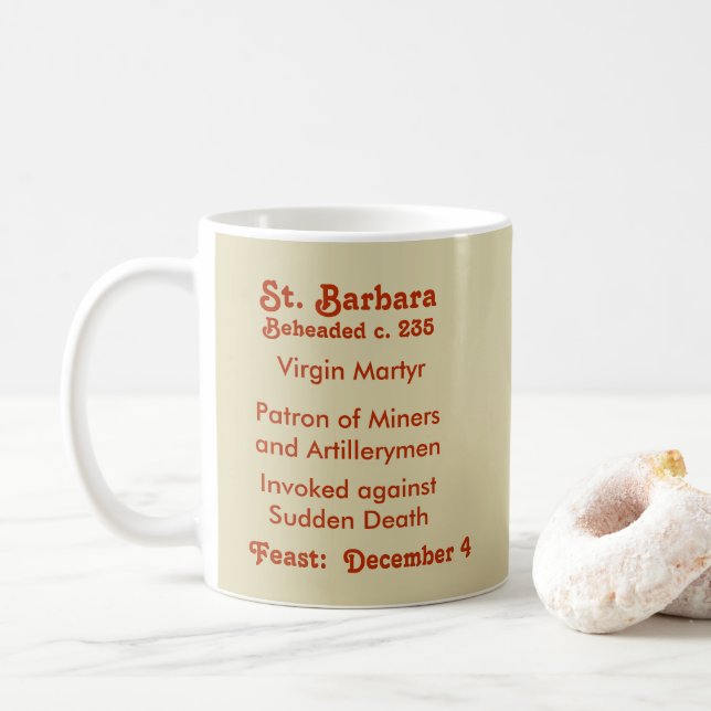 St. Barbara (BK 001) Kaffeetasse 1c (Mit Donut)