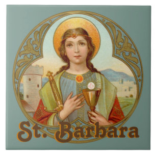 St. Barbara (BK 001) Keramik Tile 1 Fliese