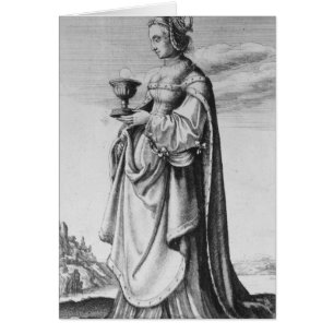 St. Barbara, geätzt von Wenceslaus Hollar, 1647