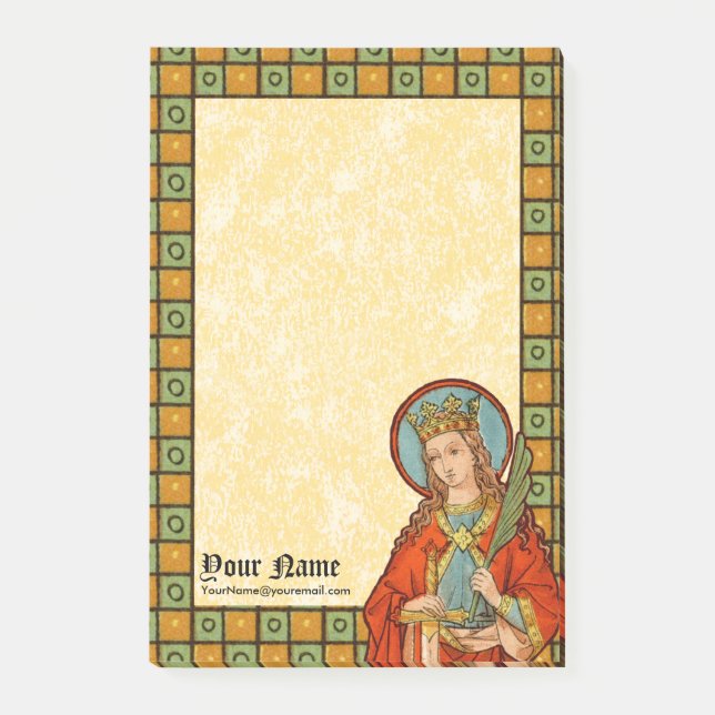 St. Barbara (JP 01) 4"x6" Post-it Klebezettel (Vorderseite)
