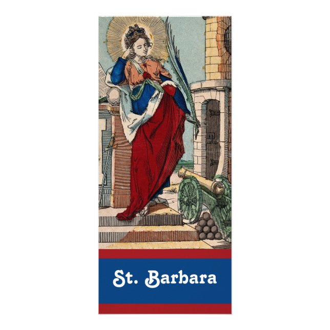 St. Barbara mit Artillerie (M 007) Werbekarte (Vorne)
