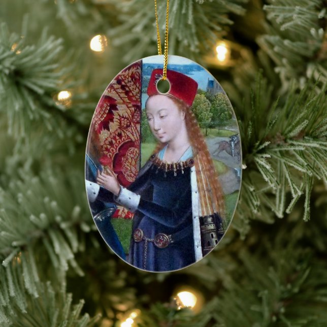 St. Barbara von Nicomedia (Detail; M 070) Keramik Ornament (Baum)