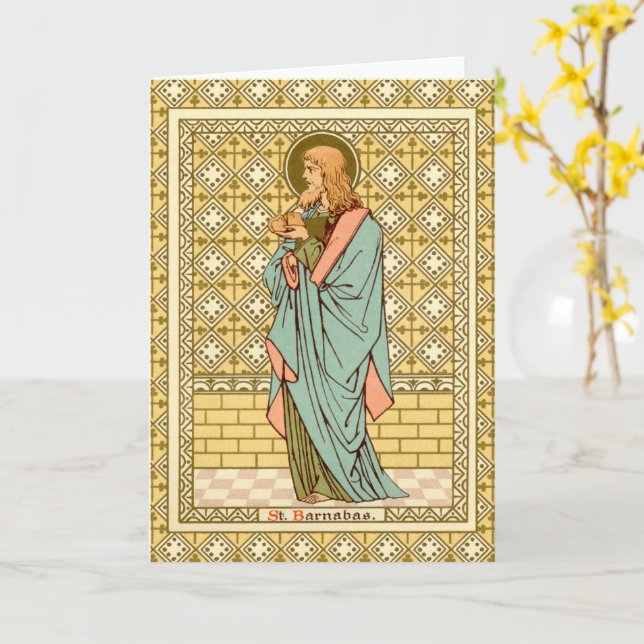 St. Barnabas der Apostel (RLS 02) Leere Begrüßung Karte (Gelbe Blume)