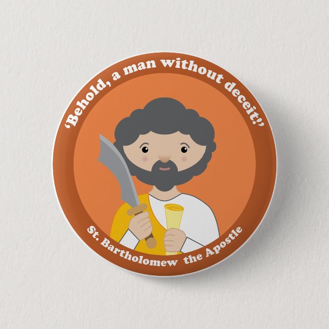 St Bartholomew der Apostel Button (Vorderseite)