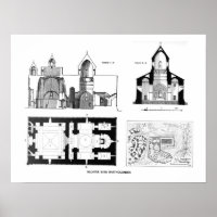 St. Bartholomew Kloster Boden und Kreuzplan