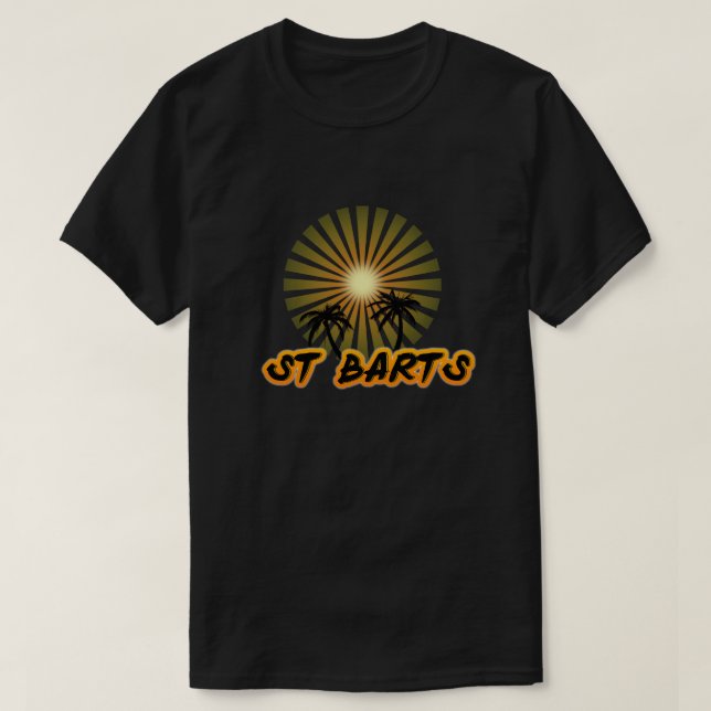 St. Barts Kokospalmen Silhouette T-Shirt (Design vorne)