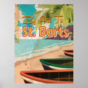 St. Barts Vintage-Reiseposter Poster
