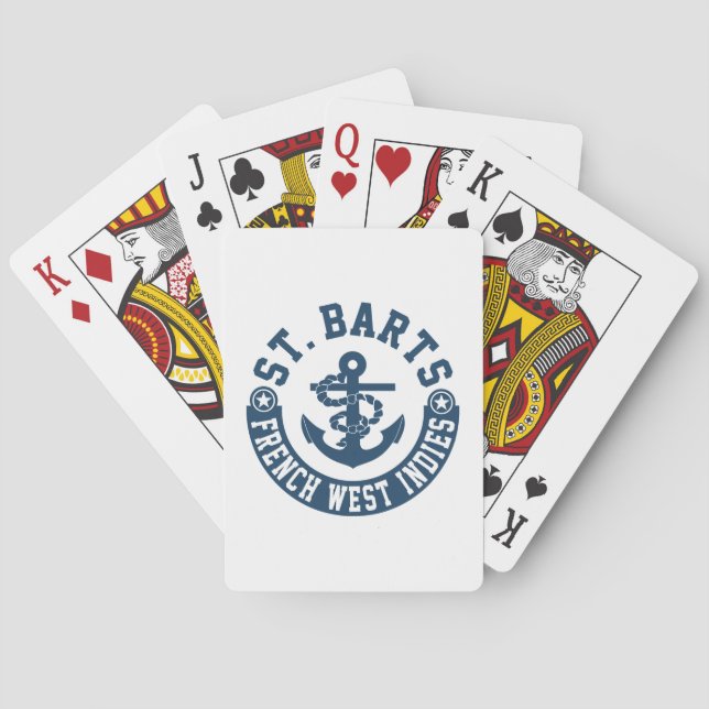 St- BartsFranzösische Antillen Spielkarten (Rückseite)