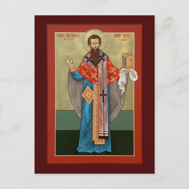St. Basil the Great Prayer Card Postkarte (Vorderseite)
