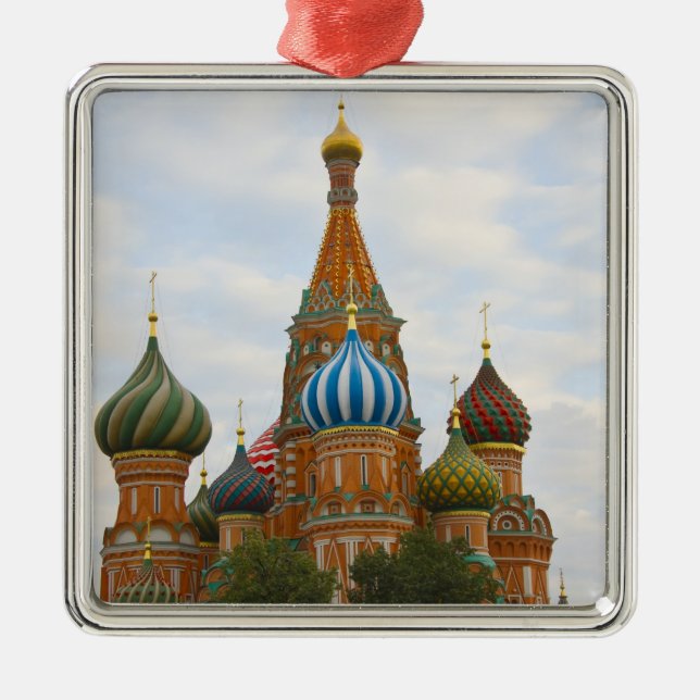 St. Basil's Cathedral in Red Square, Moscow Ornament Aus Metall (Vorne)
