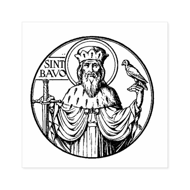 St. Bavo Ost-Orthodox Katholisch Gummistempel (Prägung)
