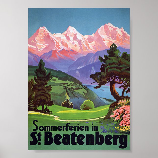 St. Beatenberg, Suisse Poster Vintage voyage (Devant)