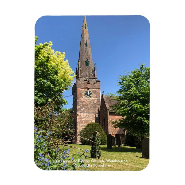 St Benedict Biscop Kirche Wombourne Staffordshire Magnet (Vertikal)
