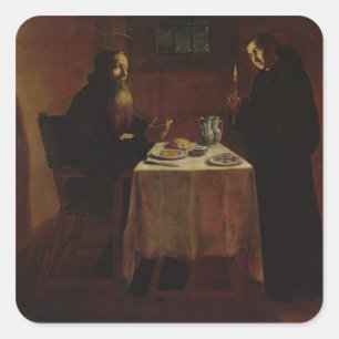 St. Benedict Blessing St. Maur Quadratischer Aufkleber