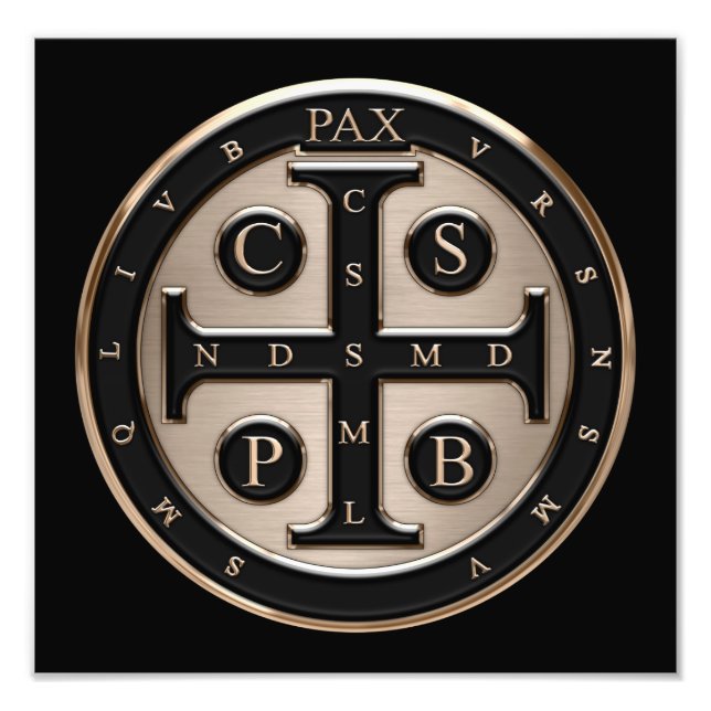 St. Benedict-Medaille Fotodruck (Vorne)