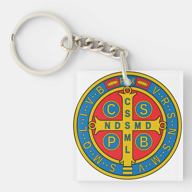 St Benedict Medal Schlüsselanhänger (Vorderseite)
