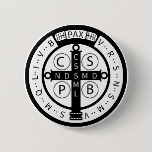 St. Benedict "" Teufel-Jagende" Medaille Button