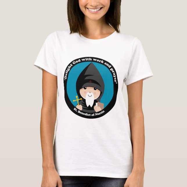 St. Benedict von Nursia T-Shirt (Vorderseite)