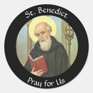 St. Benedikt Fest 11 Juli Runder Aufkleber