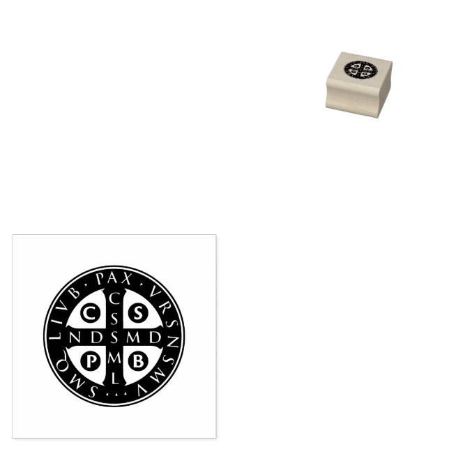 St. Benedikt Medal Design Gummistempel (Stempel)