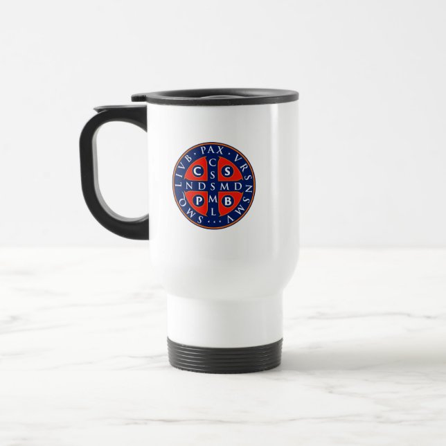 St. Benedikt Medal Design Reisebecher (Links)