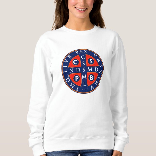 St. Benedikt Medal Design Sweatshirt (Vorderseite)