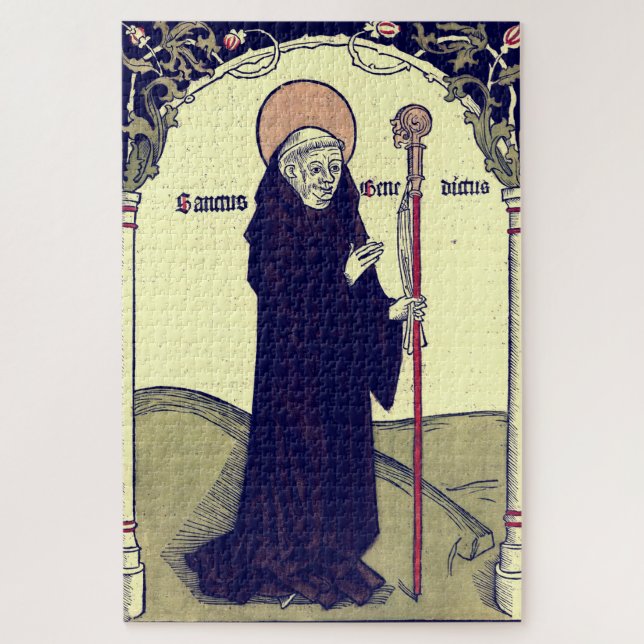 St. Benedikt von Nursia Abt. von Monte Cassino (Vertikal)