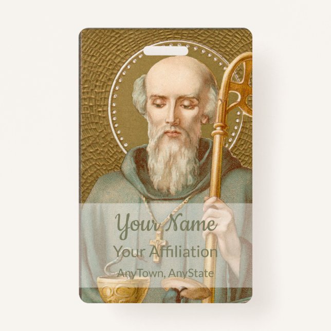 St. Benedikt von Nursia (JM 07; Stil 1) Ausweis (Vorderseite)