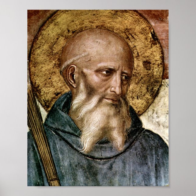 St. Benedikt von Nursia Poster (Vorne)