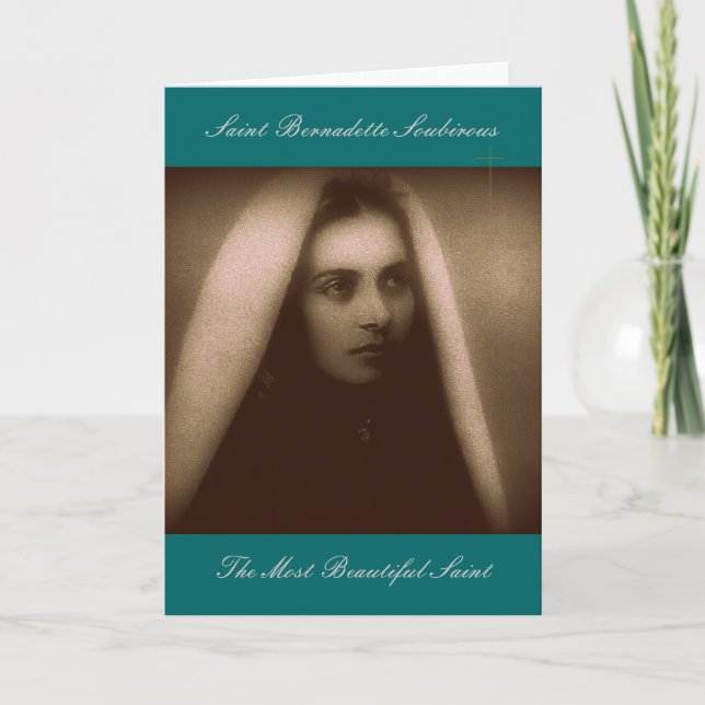 St. Bernadette Soubirous Der schönste Heilige Karte (Vorderseite)