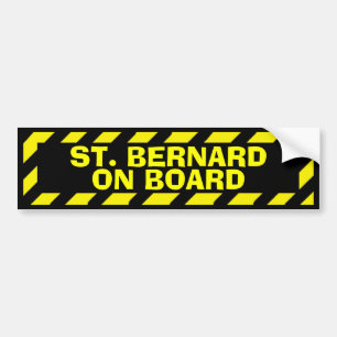 St. Bernard an Bord gelbe Warnaufkleber Autoaufkleber