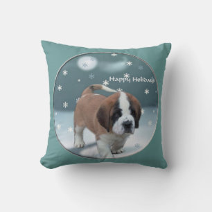 St Bernard Christmas Kissen