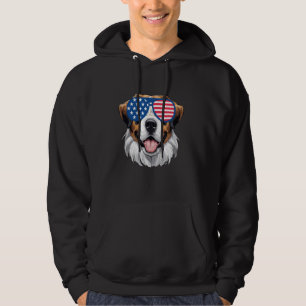 St Bernard Dog American USA Flag Patriotic 4. Hoodie
