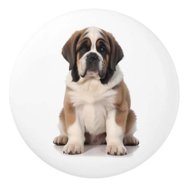 St. Bernard Dog Keramikknauf (Vorderseite)