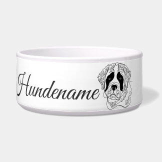 St. Bernard Dog Line Art personalized bowl Napf