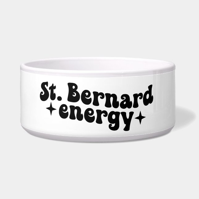 St. Bernard Energy Keramik Dog Bowl Napf (Links)