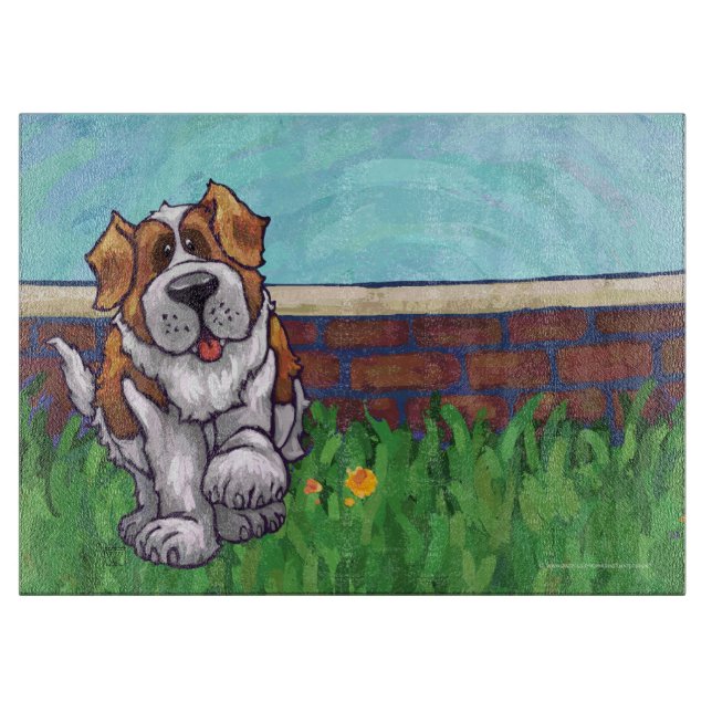 St. Bernard Geschenke & Accessoires Schneidebrett (Vorderseite)